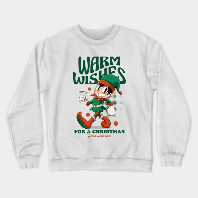 Warm Wishes Christmas Crewneck Sweatshirt by milatees